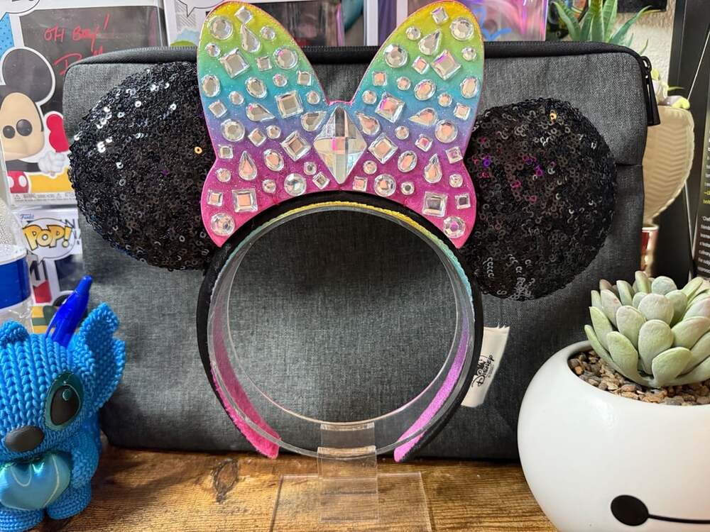 EUC Disneyland 70th Anniversary Rhinestone Crystal Ears Headband *READ*